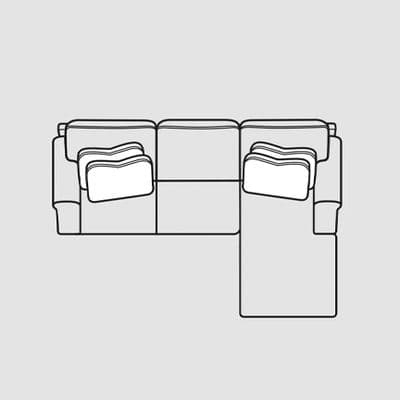 Layout B: Two Piece Sectional   87" x 62"