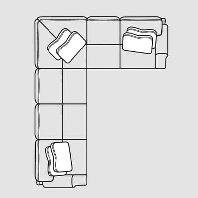 Layout G: Two Piece Sectional. 113" x 88"