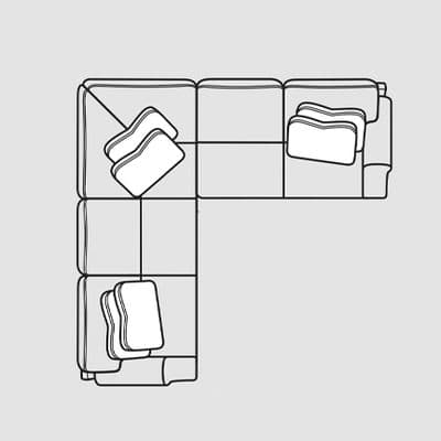 Layout I: Three Piece Sectional 90" x 90"