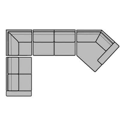 Layout L: Four Piece Sectional. 90" x 141" x 60"