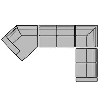 Layout M: Four Piece Sectional. 60" x 141" x 90"