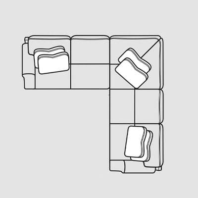 Layout I: Three Piece Sectional 97" x 97"