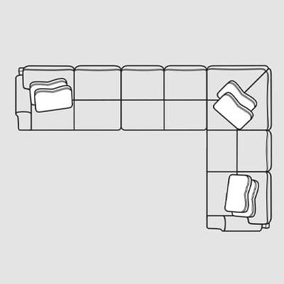 Layout F: Four Piece Sectional 140" x 89"