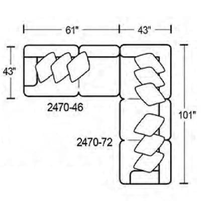 Layout C: Two Piece Sectional 104" x 101"