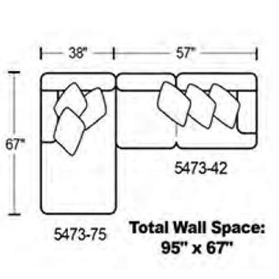 Layout A: Two Piece Sectional 67" x 95"