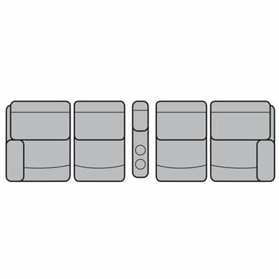 Layout C: Five Piece Reclining Sectional 126" Wide