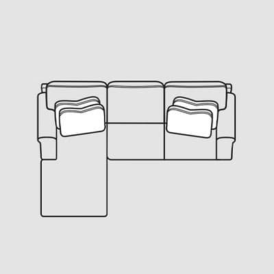 Layout A:  Two Piece Sectional 69" x 114"