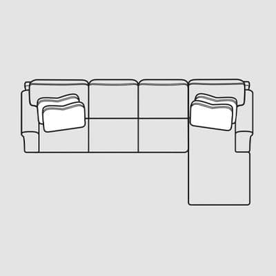 Layout C:  Three Piece Sectional 146" x 69"