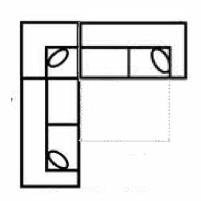 Layout C: Two Piece Sectional 93" x 111"