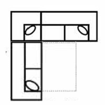 Layout D: Two Piece Sectional 111" x 93"