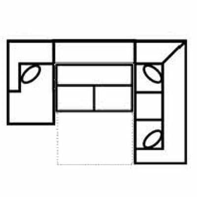 Layout G: Three Piece Sectional 67" x 135" x 93"