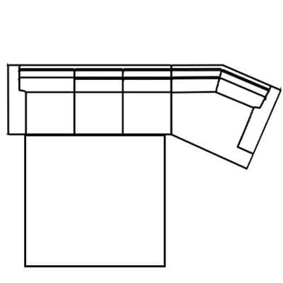 Layout F: Two Piece Sleeper Sectional 134" Wide