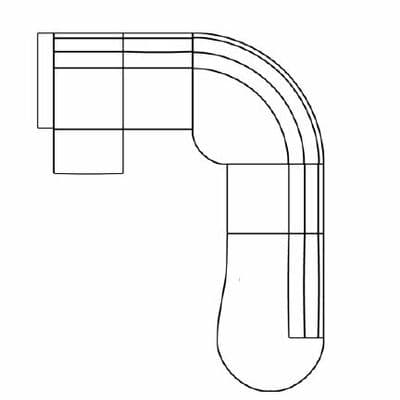 Layout D: Four Piece Reclining Sectional 104" x 136"