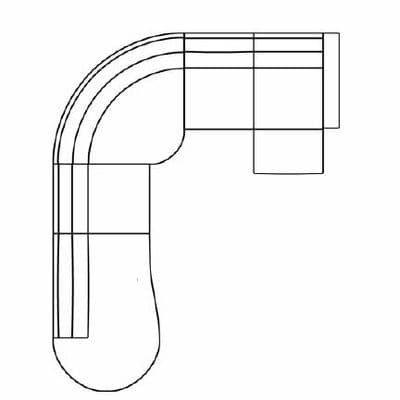 Layout E: Four Piece Reclining Sectional 136" x 104"