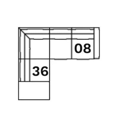 Layout D: Two Piece Sectional 90" x 100"