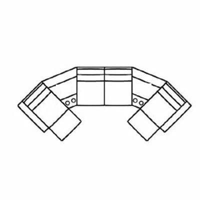 Layout F: Six Piece Reclining Sectional 111" Wide