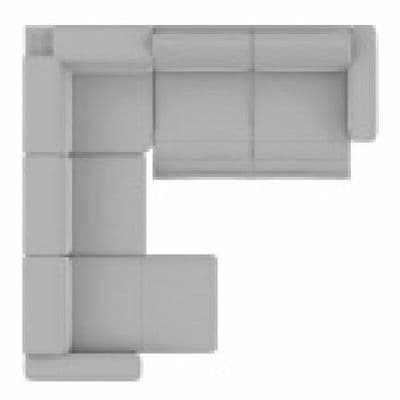 Layout F: Five Piece Sectional 117" x 117" (2 Recliners)