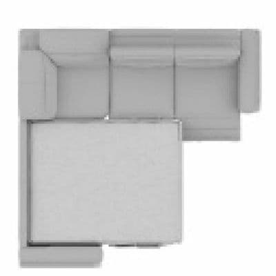 Layout D:  Four Piece Reclining Sleeper Sectional (118" x 118") 1 Recliner