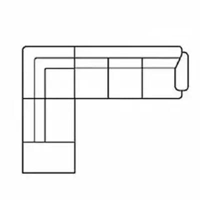 Layout F: Four Piece Sectional 99" x 135"