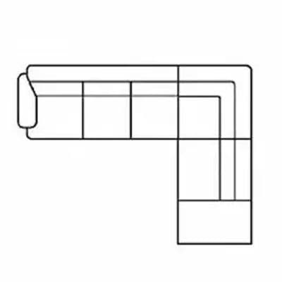 Layout G: Four Piece Sectional 135" x 99"