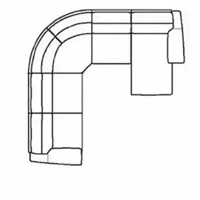 Layout J: Four Piece Sectional 119" x 119" x 64"