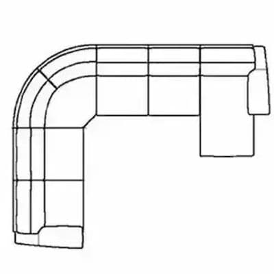 Layout L: Four Piece Sectional 119" x 151" x 64"