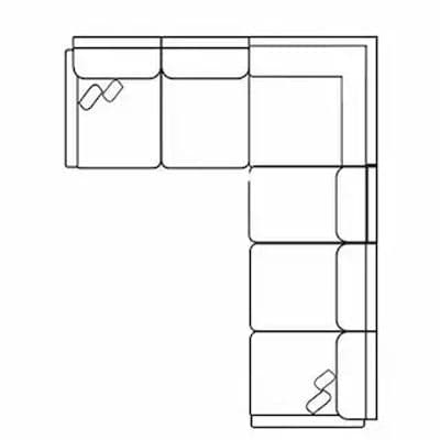 Layout D: Six Piece Reclining Sectional 109" x 141"