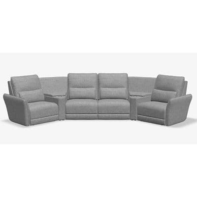 Layout E: Six Piece Home Theater Sectional 93" x 93"