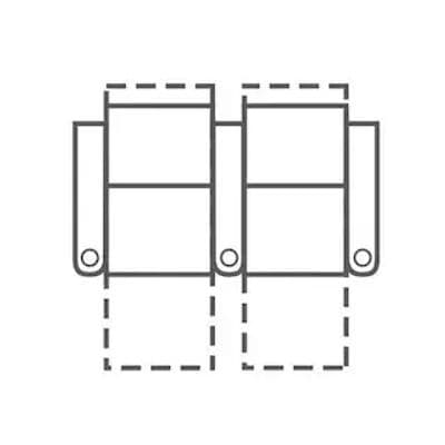 Layout B: Two Piece Home Theater Sectional Straight 85" Wide