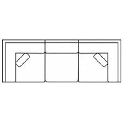 Layout A:  Three Piece Sectional 112.5" Wide