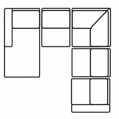 Layout A: Five Piece Sectional 68" x 98" x 99"