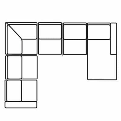 Layout F: Six Piece Sectional 99" x 125" x 68"