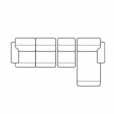 Layout D: Two Piece Queen Size Sleeper Sectional 126" x 64"