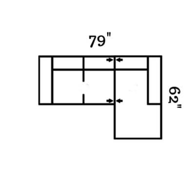 Layout I: Two Piece Sectional 79" x 62"