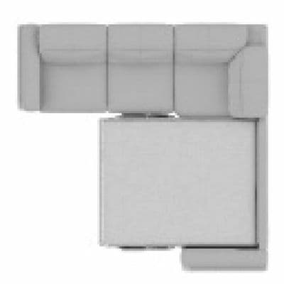 Layout B:  Four Piece Sleeper Sectional 118" x 118"