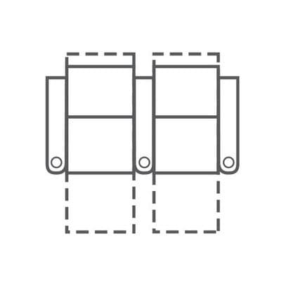 Layout B: Two Piece Home Theater Sectional Straight 68" Wide