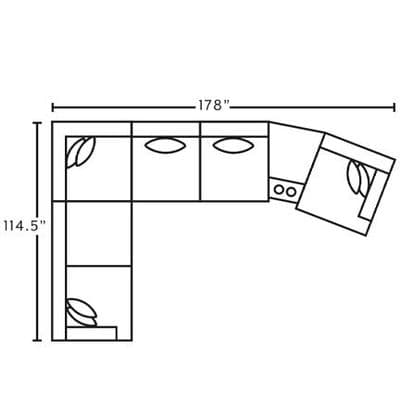  Layout A: Six Piece Sectional 114.5" x 178"