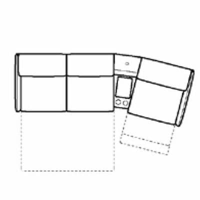 Layout D:  Three Piece Full Size Sleeper Sectional 83" x 127"