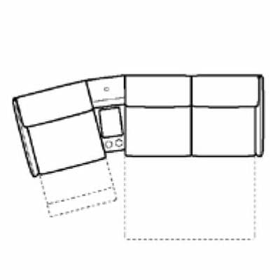 Layout C: Three Piece Full Size Sleeper Sectional 127" x 83"